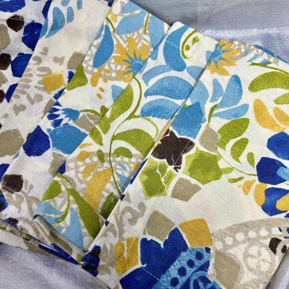 POTTERY BARN Linen Napkins 20x20 Floral Tropical Set of 12 - Picture 4 of 8